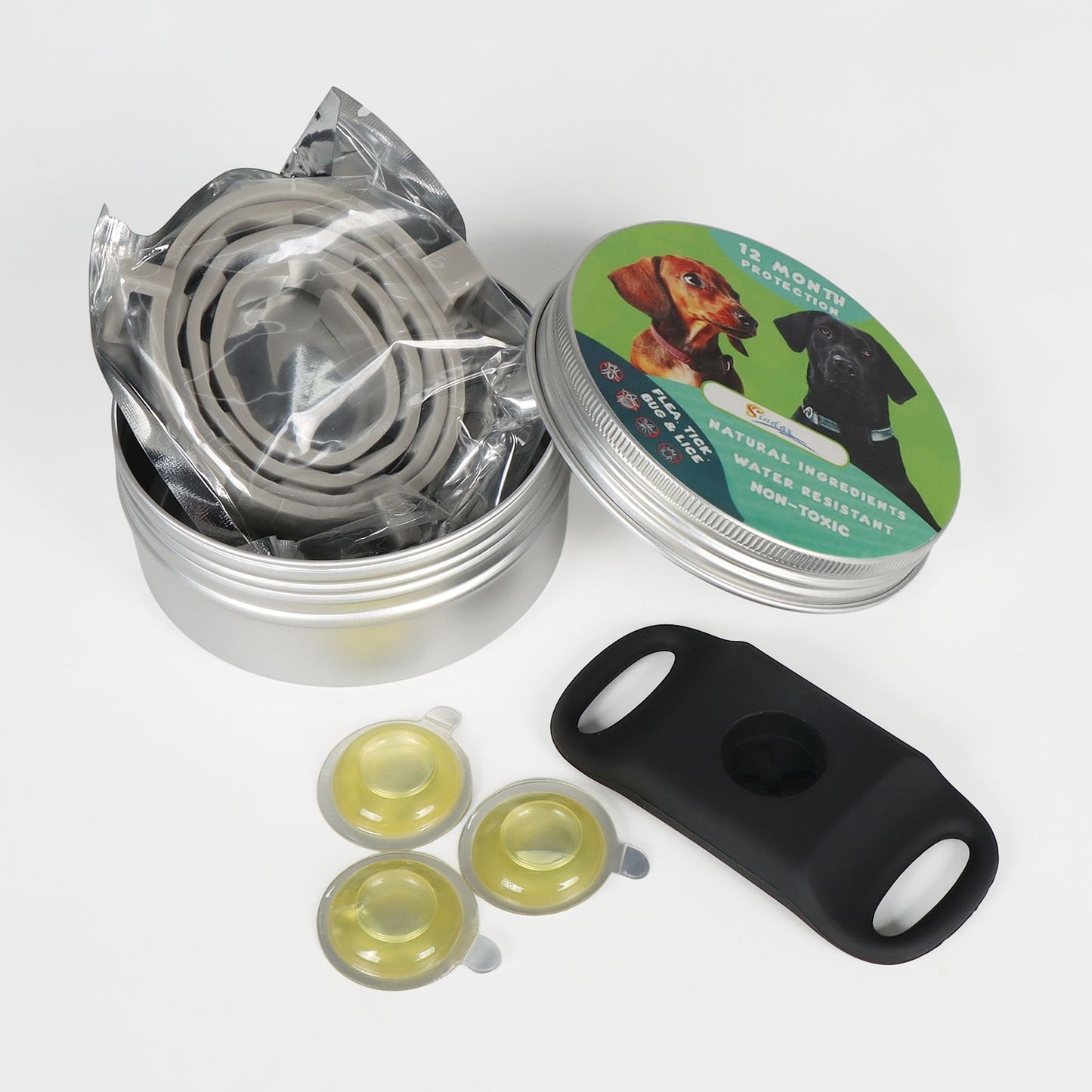 8 Months All Natural Flea and Tick Collar for Dogs